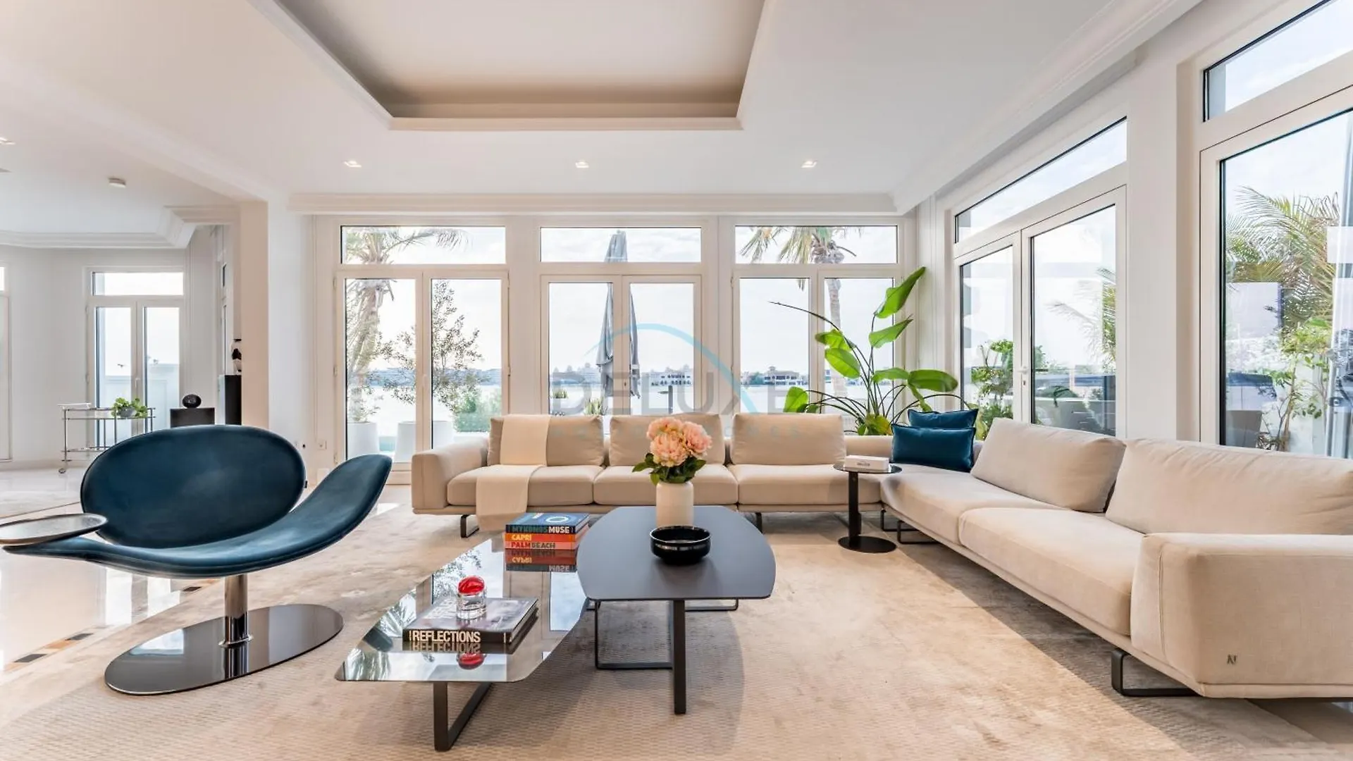 Beachfront 3Br Villa With Private Gym, Pool, Jacuzzi & Workspace, Palm Villa, Palm Jumeirah By Deluxe Holiday Homes Dubai